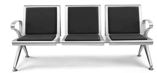 3 Seater Airport Chair With Metal Legs & Arm