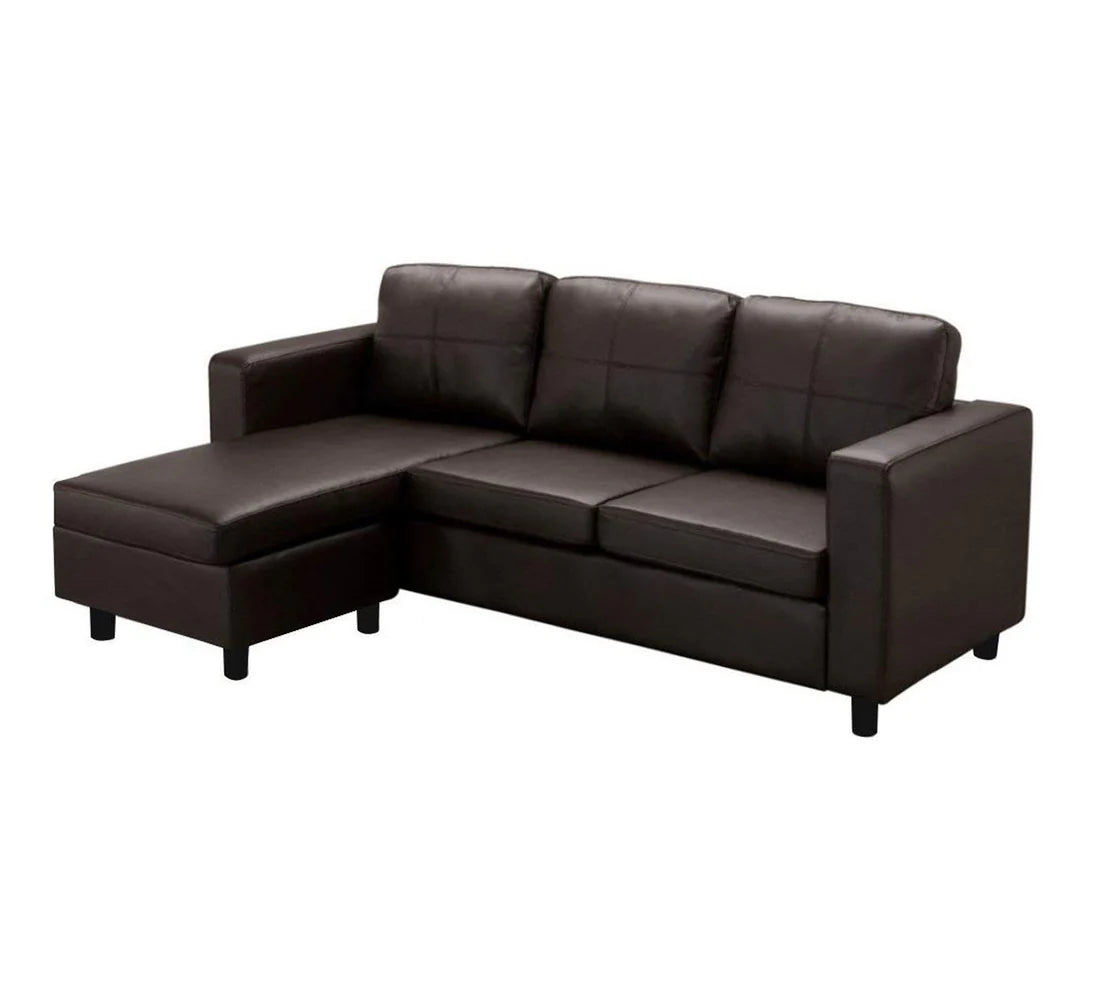 L Shape Sofa for Home Furniture, Built of Premium Wood and Premium PU Leatherette Upholstery For Living Room Area.