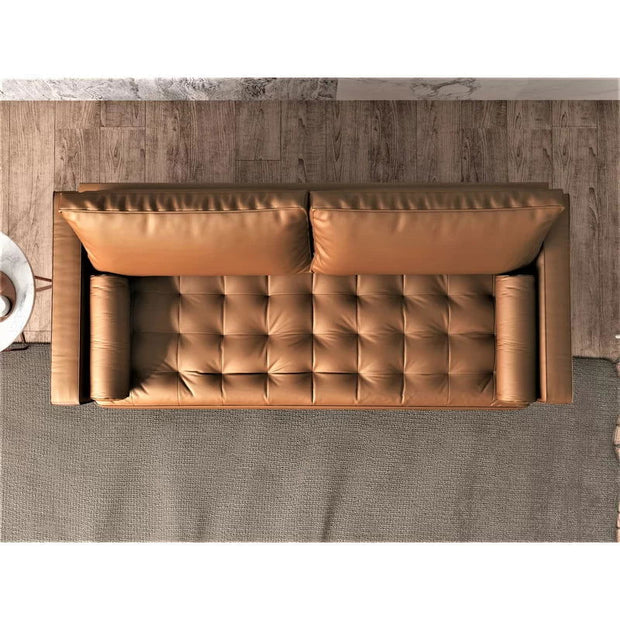 Elegant 3-Seater Sofa Made in Marandi Wood Frame with Leatherette Uphostery and Soft Padded Foam High Quality for Home Furniture