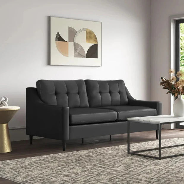 64% 3 Seater sofa Modern Design and Upholstery Leatherette Durable & Comfortable Padded Perfect for living Room