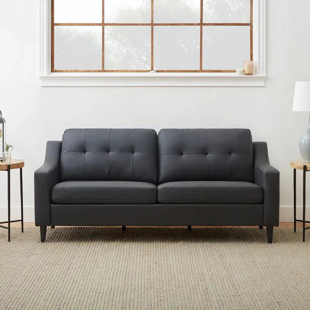 64% 3 Seater sofa Modern Design and Upholstery Leatherette Durable & Comfortable Padded Perfect for living Room