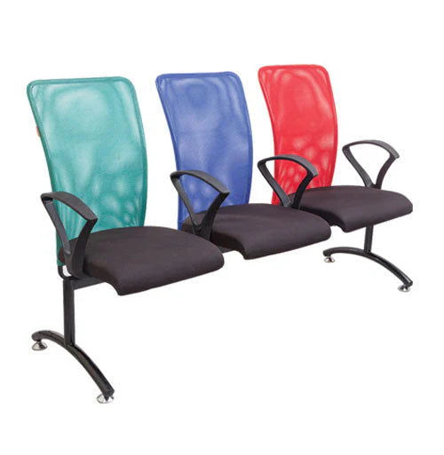 3 Seater Waiting Chair With Metal Legs & Arm