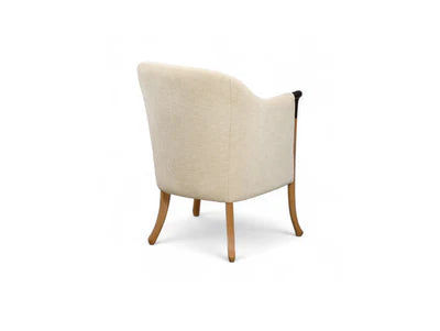 Lounge Wooden Chair&nbsp;Modern and durable Arm Chairs Upholstered in Fabric&nbsp;For Living Room or Bedroom - Off White