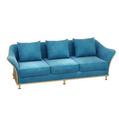 3 Seater Sofa for Home Upholstered in Fine Velvet Fabric with Top-Grade Wood for a Luxurious and Durable Seating Option.
