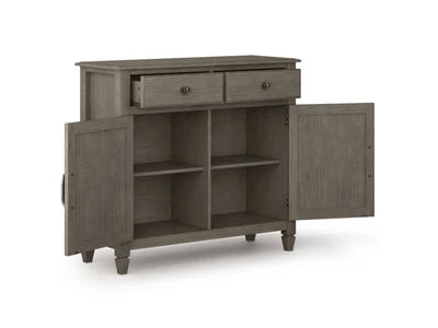 Wooden Storage Cabinet with Wooden Shelves, Easy-Close Function for Hassle-Free Use