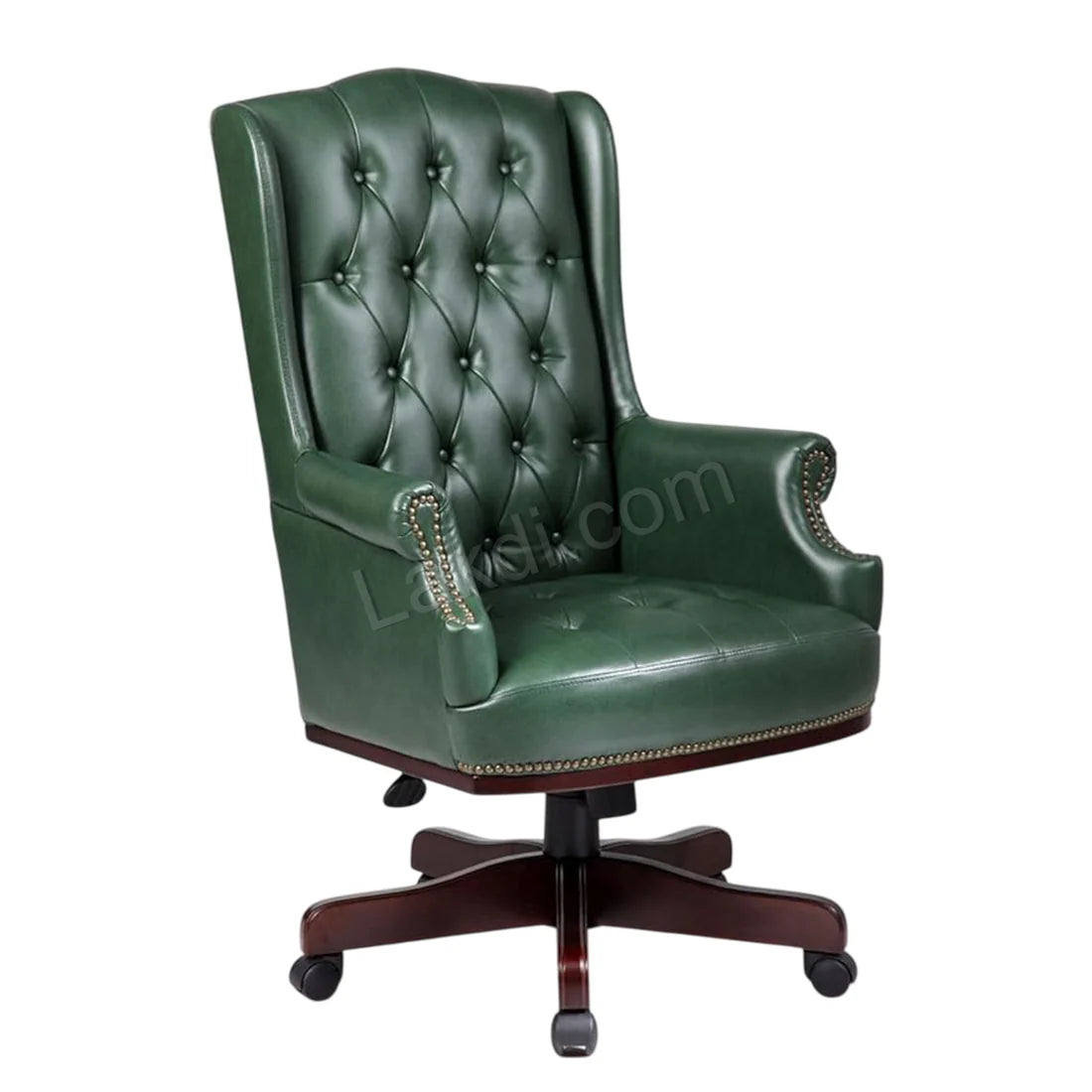 High Back Director Chair With Wooden Base