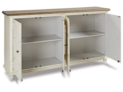 Wooden Storage Cabinet with Wooden Shelves, Doors for Concealed Storage Solutions