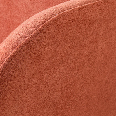 Lounge Chairs&nbsp;cozy and stylish armchair with a Rounded backrest and curved arms, upholstered in Velvet&nbsp;For Living Room or Bedroom - Red