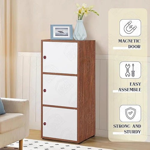 Cabinet with space‑saving storage unit ideal for kitchen, office or living room décor