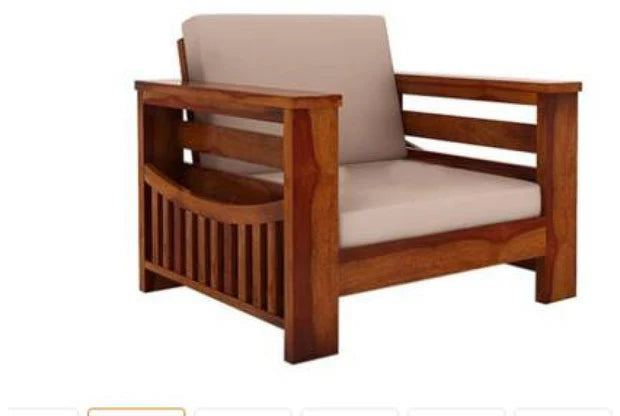 3 Seater Wooden Sofa For Home Furniture, Upholstery Fabric Modern And Durable Design For Living Room and Offic