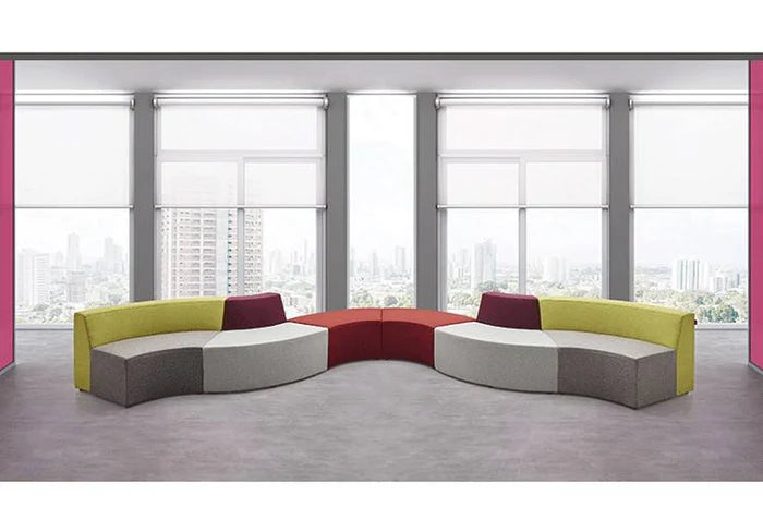 Curved Shaped Office Sofa with Modern Designs and Modular Sofa Pod for Focused Work