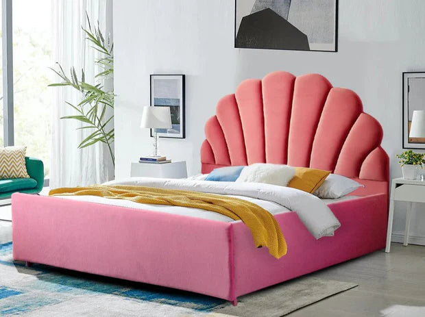 King Size Bed for Home Furniture Hydraulic Storage – Velvet fully Upholstery with Plywood Frame