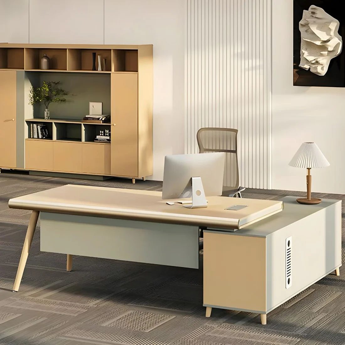 Director & Executive L-Shape Office Table Modern Desk