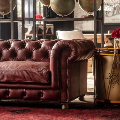 3 Seater Chesterfield Tufted Modern Design and Leatherette fabric Durable &amp; Comfortable Padded Perfect for living room
