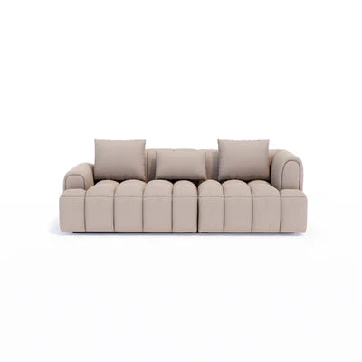 3-Seater Italian Sofa upholstered in leatherette and Wooden structure for long-lasting comfort and modern and luxurious Design
