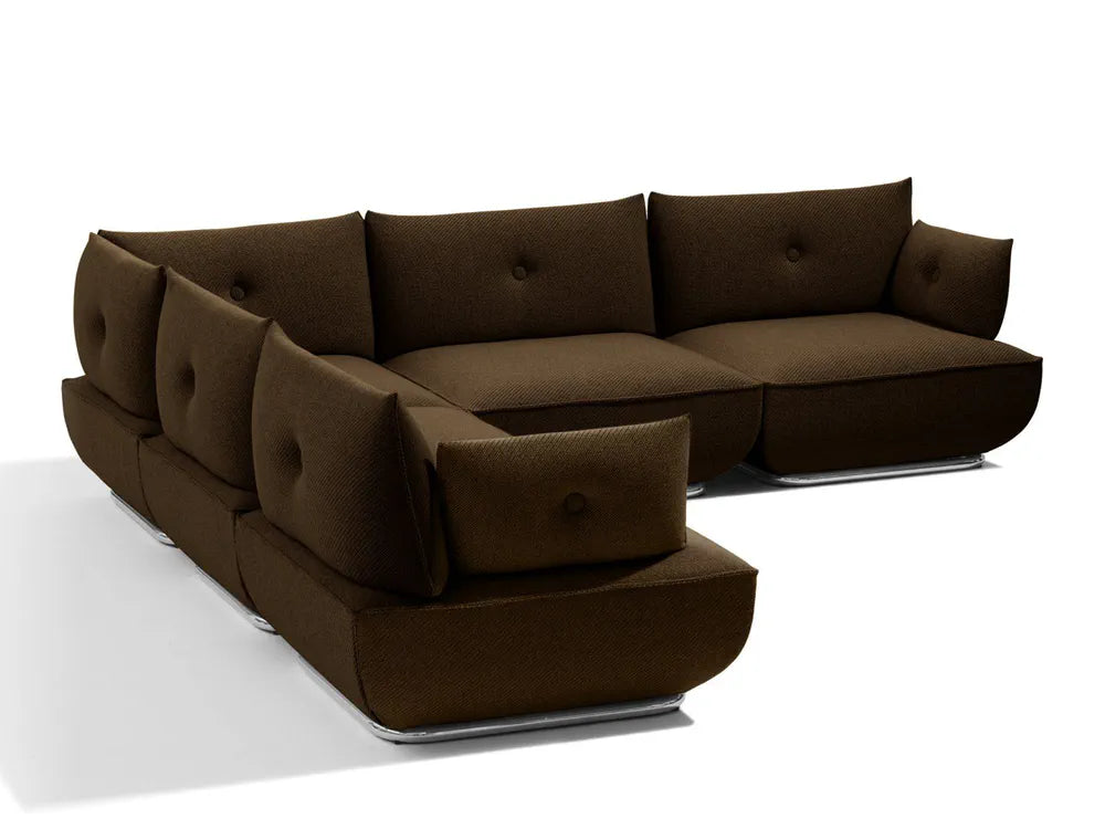 L-Shape Office Sofa with Enclosed Seating Space with Modular Office Sofa