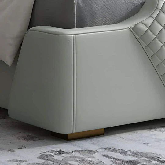 Modern Upholstered Bed with Box Storage – Plywood Frame, Soft Fabric Headboard, and Design for Contemporary Bedrooms