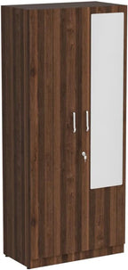 Wooden Wardrobe with Modern Design & Durable Self with 2 Door, Drawer & Mirror