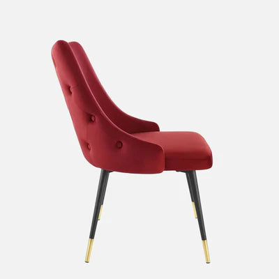 Lounge&nbsp;Accent&nbsp;Chair upholstered in Velvet Armless Chair Modern and durable For Living Room or Bedroom-Magenta