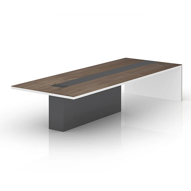 Conference and Meeting Office Room Table Furniture One Side Design Made In MDF and Veneer with Polish