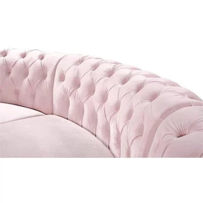 Curved Sofa For Home and Furniture Upholstery Pu leatherette , Modern and Durable Design for Living Room Green