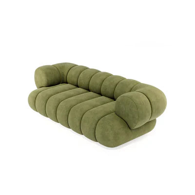 3 Seater Sofa For Home Furniture Upholstered Suede, Unique &amp; Modern Design For Living Room or Hall