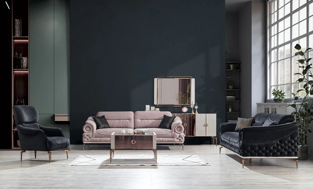 3 Seater Sofa For House Furniture Upholstery Velvet Best Quality Fabric Luxury and Premium, Comfortable for Living Hall Space