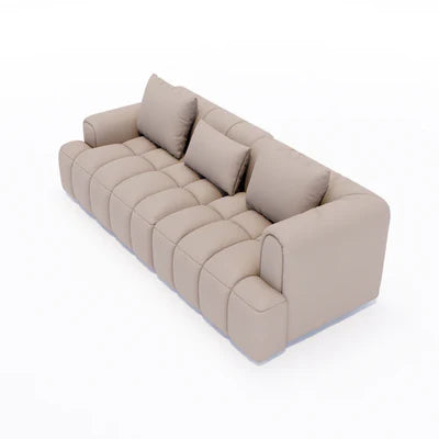 3-Seater Italian Sofa upholstered in leatherette and Wooden structure for long-lasting comfort and modern and luxurious Design