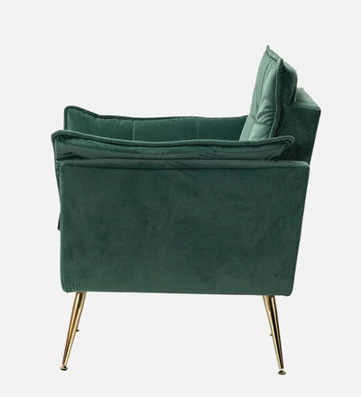 Lounge Chair For Home Furniture Premium &amp; Durable Design Upholstery Velvet Comfortable Seating for Living Room &amp; Offices - Green