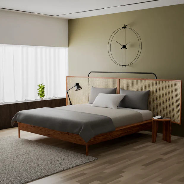 Solid Wood Handwoven headboard—modern, Premium Design for Home Furniture