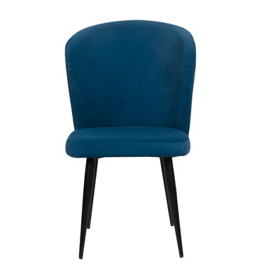 Lounge Chair Wooden Sofa upholstered in Velvet Armless Chair Modern and durable For Living Room or Bedroom - Nevy Blue