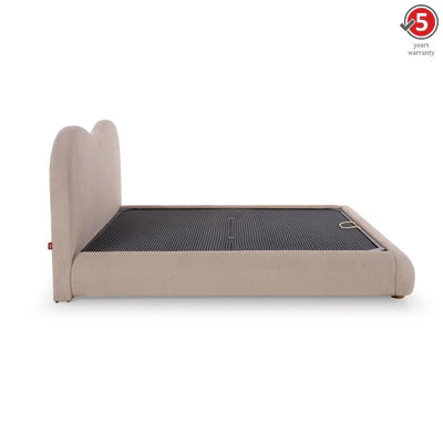 Luxury King Size Wooden Bed Fully Curved Upholstered Modern Design Made in Solid wood with Premium ;Fabric for Elegance