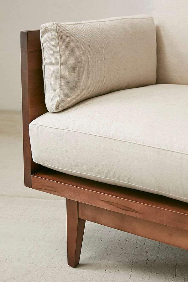 3 Seater Wooden Sofa For Home Furniture Upholstery Fabric, Modern and Durable Design For Living Room and Office