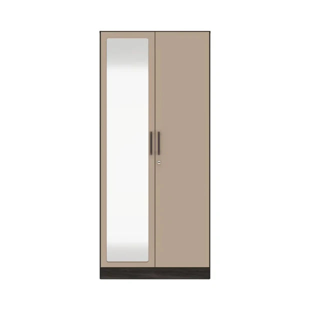 Elegant Wood Storage Cabinet – Open Shelves & Closed Compartments for Home Use