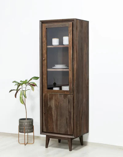 Wooden Storage Cabinet with Featuring Quiet-Close Hinges and Ample Shelving