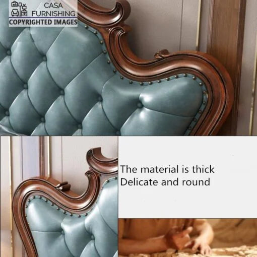 King Size Bed – Solid Wood Frame, Soft Premium Fabric Headboard, Optional Under-Bed or Headboard Storage