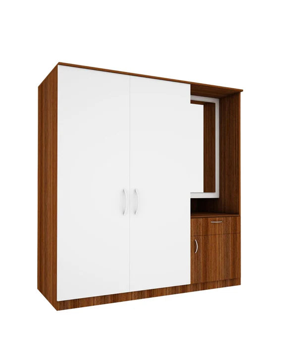 Wardrobe for Bedroom Storage – Two-Door Almirah with Hanging Space and Adjustable Shelves