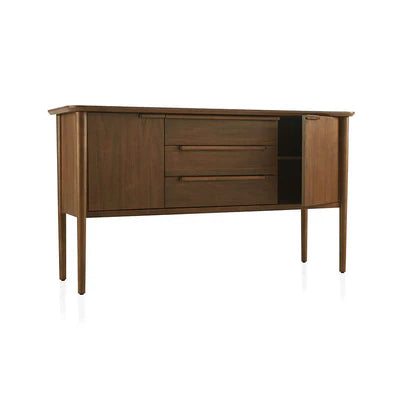 Wooden Storage Cabinet with Smooth Door Mechanism and Storage Space, Ample Shelves for Neat Organisation