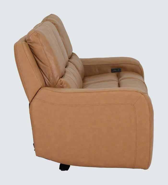 3-Seater Recliner Sofa with PU Leatherette Upholstery, Cosy Padding