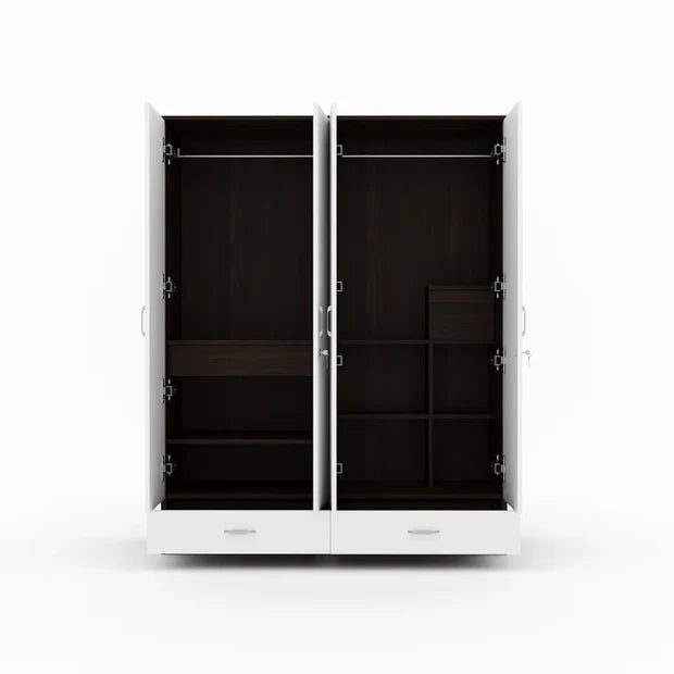 Almirah for Bedroom Use in Premium Particle Board with 4 Doors and 2 Drawer