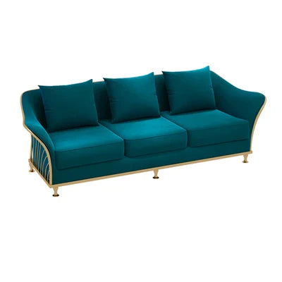 3 Seater Sofa for Home Upholstered in Fine Velvet Fabric with Top-Grade Wood for a Luxurious and Durable Seating Option.