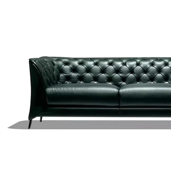 3-Seater Tufted Design Modern Sofa Upholstery Leatherette and Comfortable for the Living Room