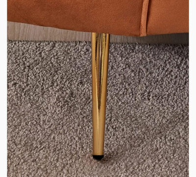 3 Seater sofa for Home Furniture Modern Design and Velvet fabric &amp; Metal Legs Powder Coated &amp; Durable and Comfortable