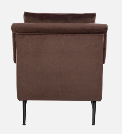Lounge Chair with Arm For Home Furniture Modern &amp; Durable Design Upholstery Velvet Comfortable Seating for Living Room &amp; Offices - Dark Brown