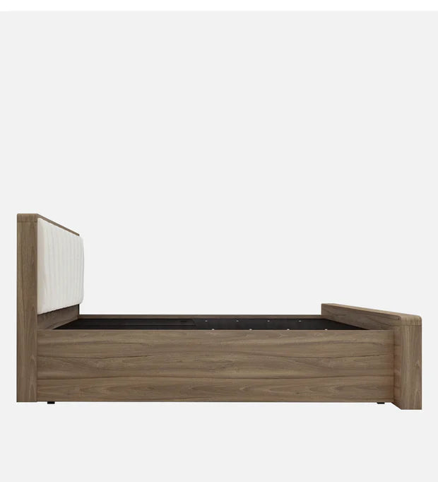 King-Size Hydraulic Storage Bed – Glossy, Engineered Wood Frame, Plush Upholstered Headboard, Hydraulic Lift Storage