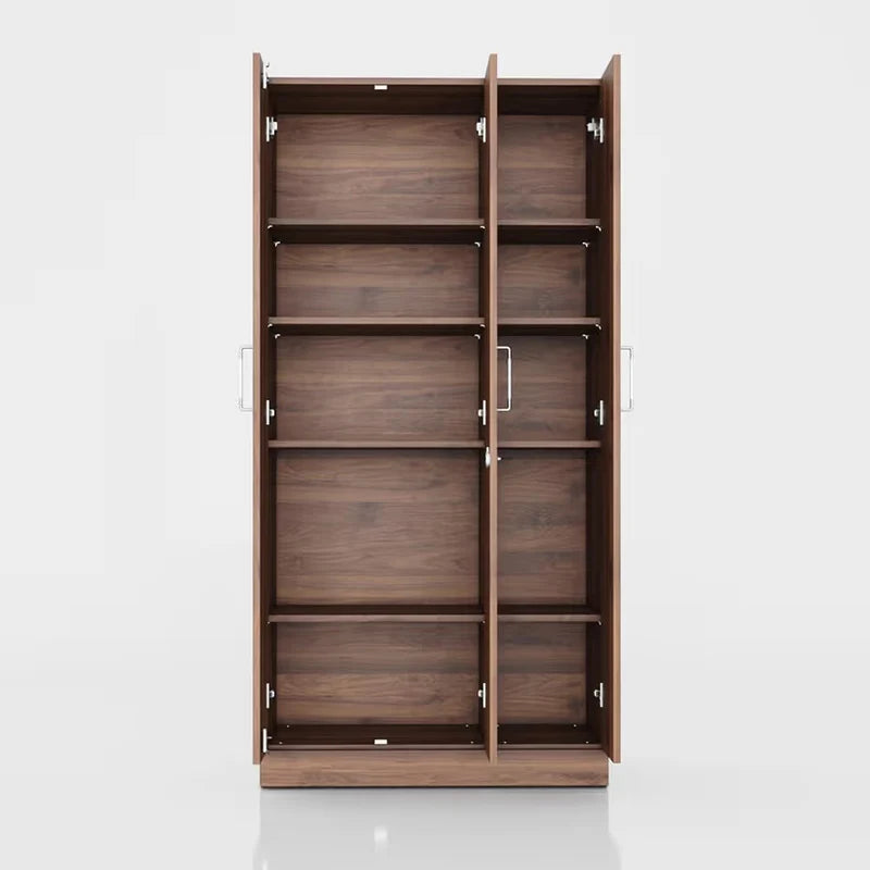 3 Door Compact Wardrobe without Drawer - Modern Design with Clothes Rail and Shelf Units