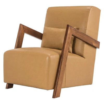 Lounge Chair For Home Furniture Modern &amp; Durable Design Upholstery Pu Leatherette Comfortable Seating for Living Room &amp; Offices - Brown