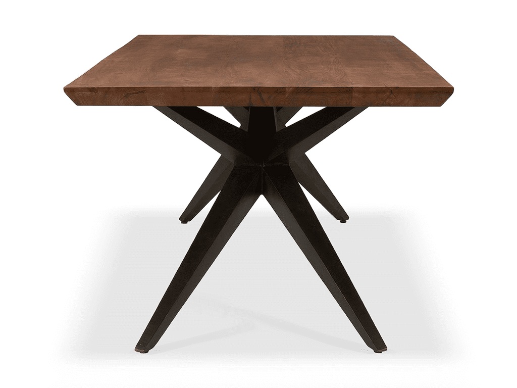 Conference Meeting Office Table Made in Solid wood with MS Steel Legs and natural Color 8 Seater Meeting Table