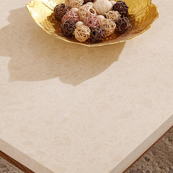 Centre Table with Premium Sleek Wooden Legs and Contemporary Look for Premium Living Room Decor