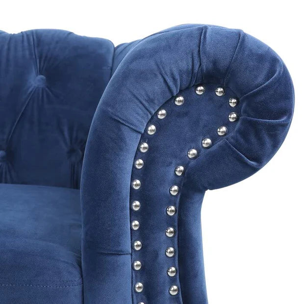 Chesterfield Sofa for Home Furniture Modern Design Upholstery Velvet Tufted With Arm Rest For Living Room